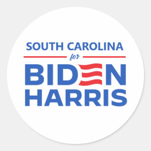 South Carolina für Biden Harris Runder Aufkleber