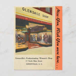 South Carolina, Glendale Shop, Greenville Postkarte