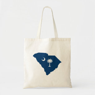 South Carolina in Blue und White Tragetasche