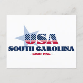 South Carolina in Red, White und Blue Postcard Postkarte