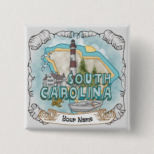 South Carolina Lighthouse Button
