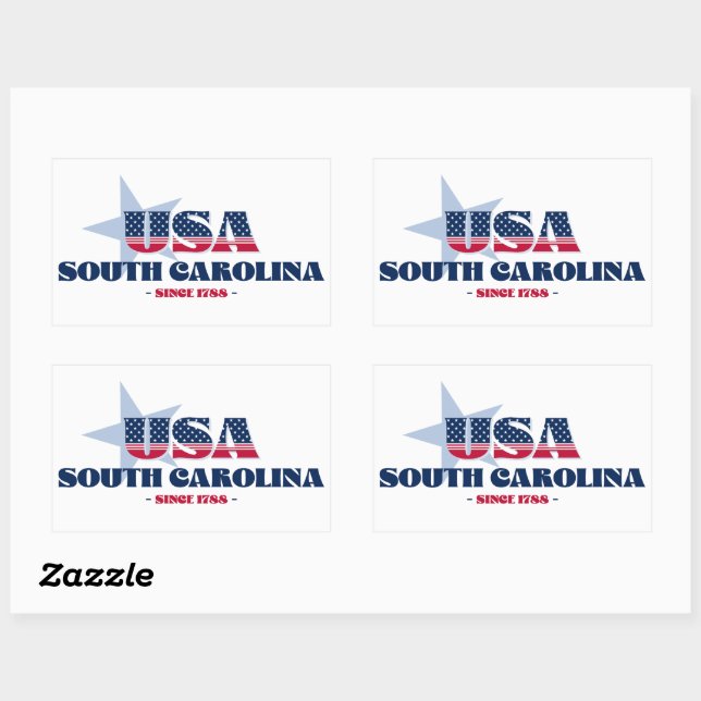 South Carolina Mein Zuhause Staat Aufkleber (Blatt)