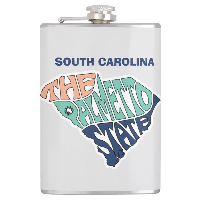 South Carolina Nickname Kunst und Kultur Flachmann (Vorderseite)