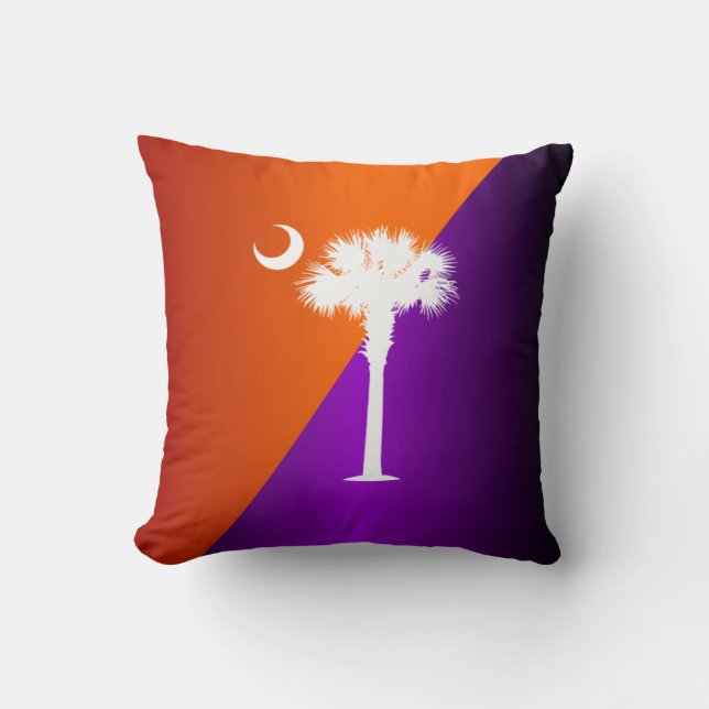 South Carolina Orange & Lila Kissen (Vorderseite)