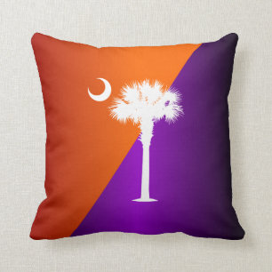 South Carolina orange u. lila Kissen