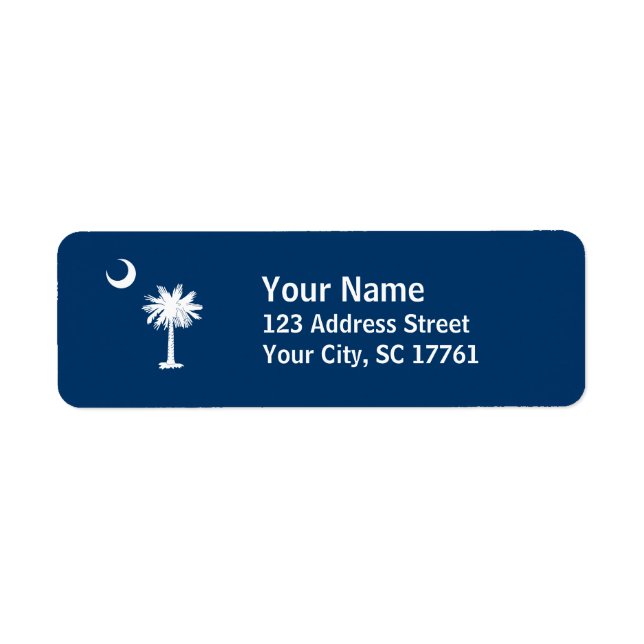 South Carolina Palmetto Rücksendeadressen-Aufklebe (Vorne)