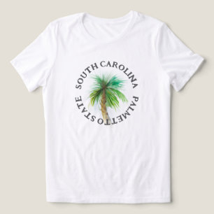 South Carolina Palmetto Staat Wasserfarbenes Shirt