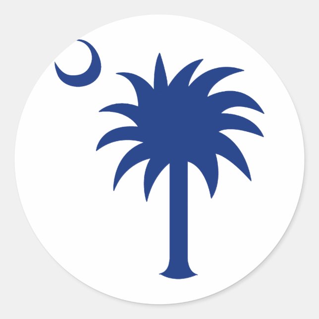 South Carolina Palmetto Tree Runder Aufkleber (Vorderseite)