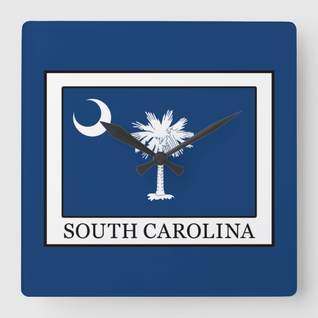 South Carolina Quadratische Wanduhr (Vorderseite)