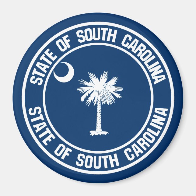 South Carolina Round Emblem Magnet (Vorne)