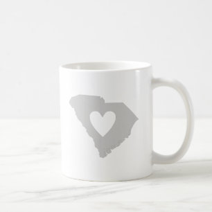 South Carolina Shaped Gray mit Heart Palmetto Kaffeetasse