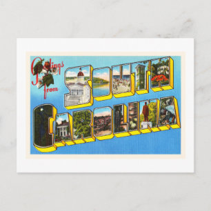 South Carolina Staat #2 SC Alte Vintage Postkarte 
