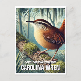 South Carolina Staat Bird Carolina Wren Postkarte
