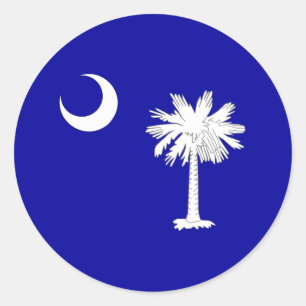 South_Carolina_Staat_flag Runder Aufkleber