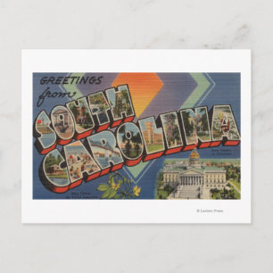South Carolina (Staat Hauptstadt/Blume) Postkarte
