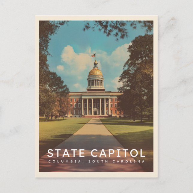 South Carolina Staat Hauptstadt Columbia Postkarte (Vorderseite)