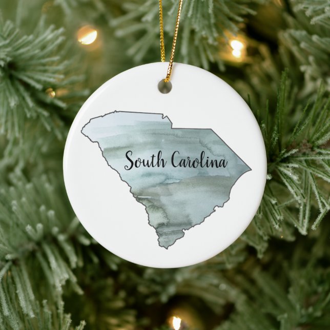 South Carolina Staat Illustration Keramik Ornament (Baum)