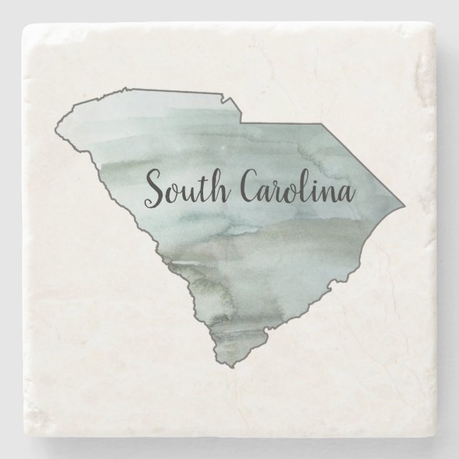 South Carolina Staat Illustration Steinuntersetzer (Vorderseite)