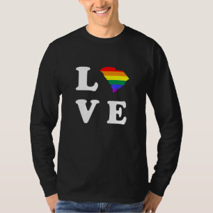 South Carolina Staat Karte Lesbisch Gay Rights P T-Shirt