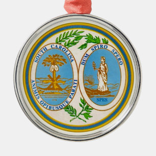 South Carolina Staat Siegel Ornament Aus Metall