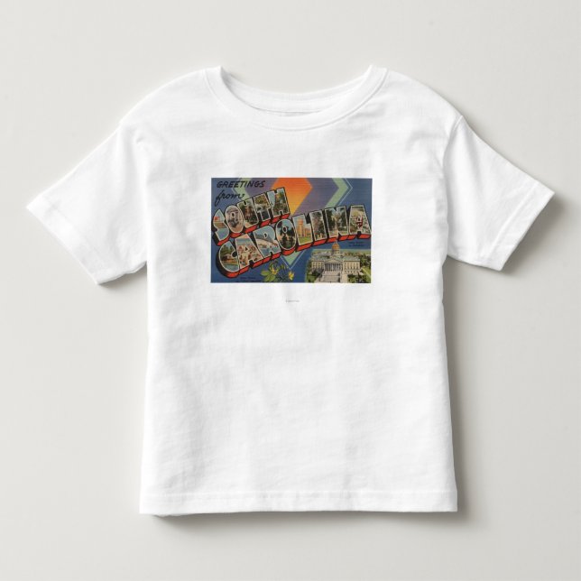 South Carolina (Staats-Hauptstadt/Blume) Kleinkind T-shirt (Vorderseite)