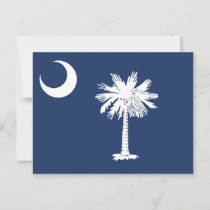 South Carolina Staatsflagge Halbmond Postkarte
