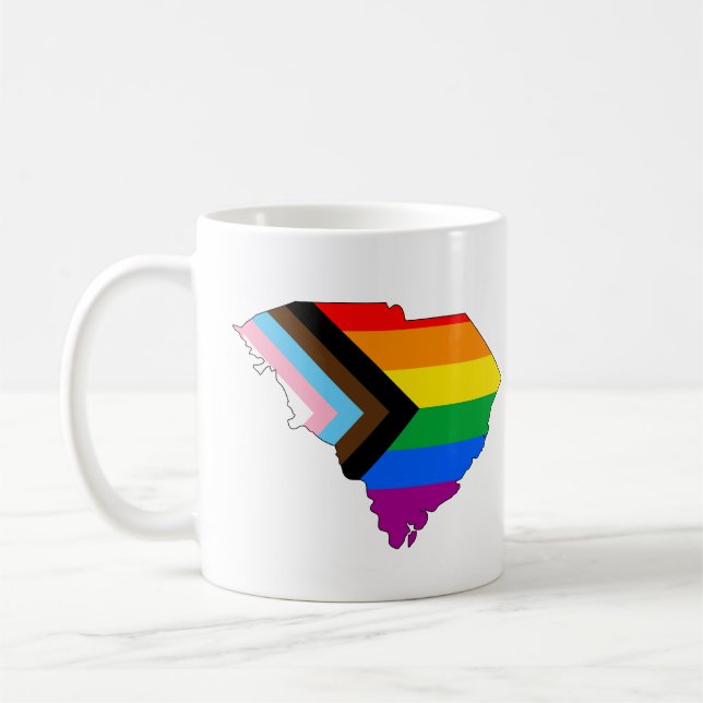 South Carolina Staatsstolz LGBTQ Progress Prix Kaffeetasse (Links)