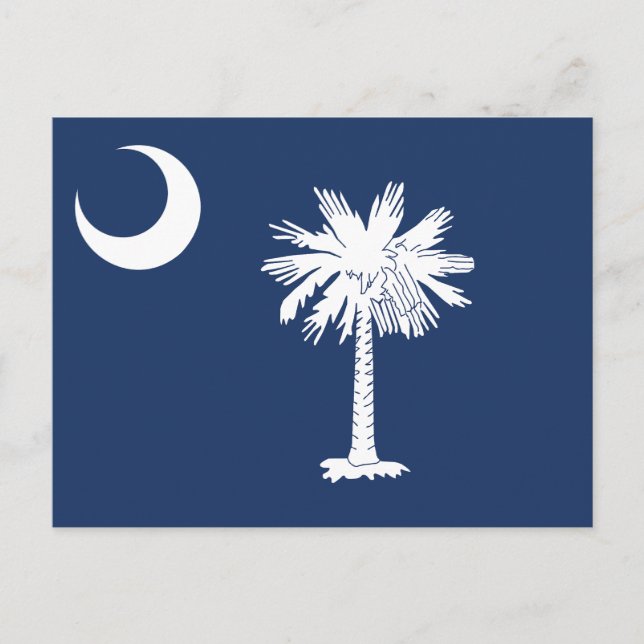South Carolina State Flag Crescent Moon Postkarte (Vorderseite)