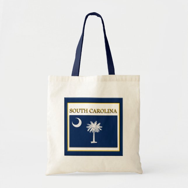 South Carolina State Flag Design Budget Canvas Bag Tragetasche (Vorne)