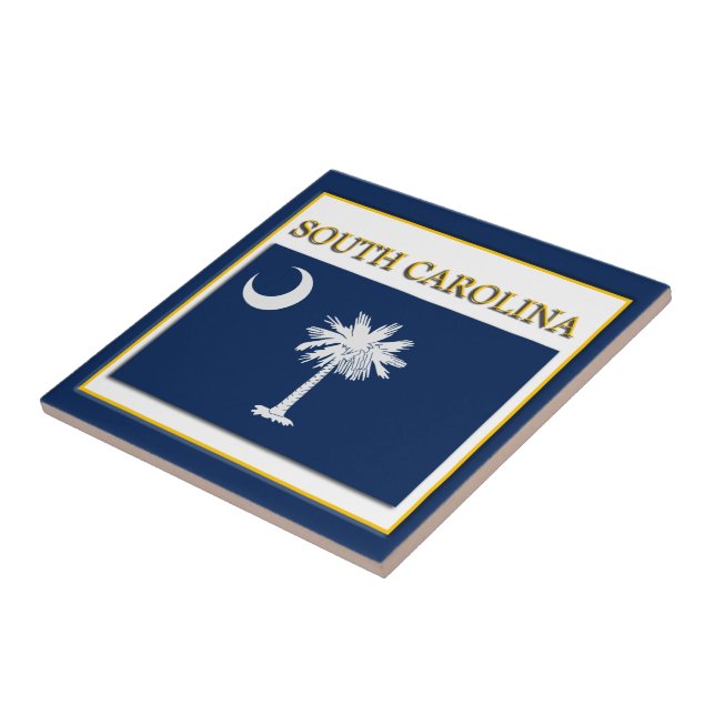 South Carolina State Flag Design Tile Fliese (Seite)