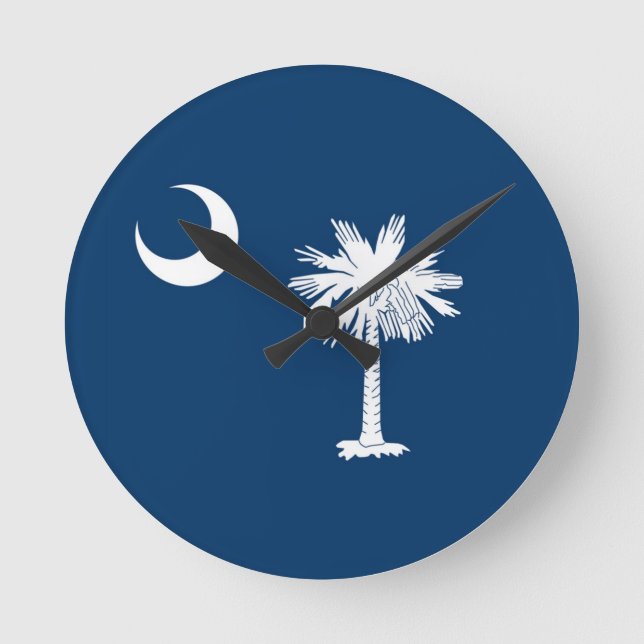 South Carolina State Flag Runde Wanduhr (Vorderseite)