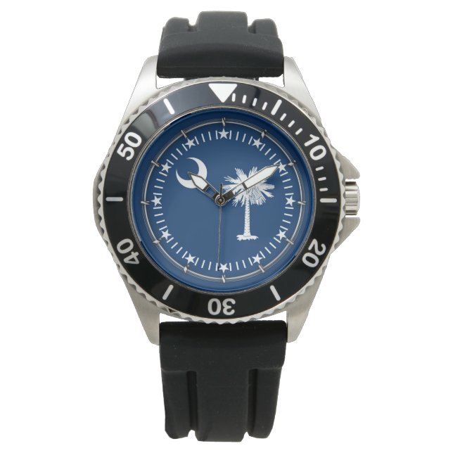 South Carolina State Flag Watch Design Armbanduhr (Vorderseite)