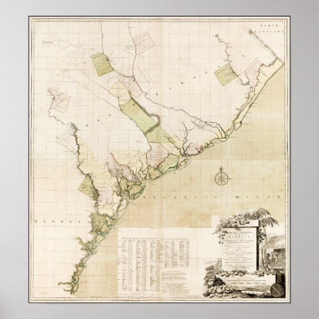 South Carolina Townships Poster (Vorne)