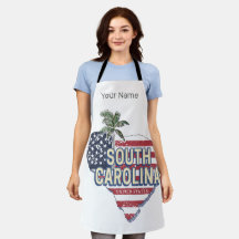 South Carolina United Staaten Retro Map Vintag USA