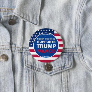 South Carolina UNTERSTÜTZT TRUMP VANCE Button