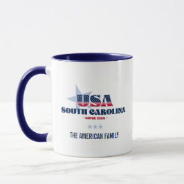 South Carolina USA 1788 Blue Star Persönliche Umar Tasse