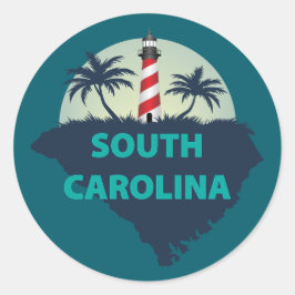 South Carolina, USA Runder Aufkleber