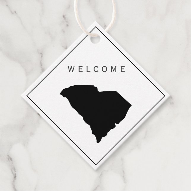 South Carolina Wedding Welcome Bag Geschenkmarke Geschenkanhänger (Vorderseite)