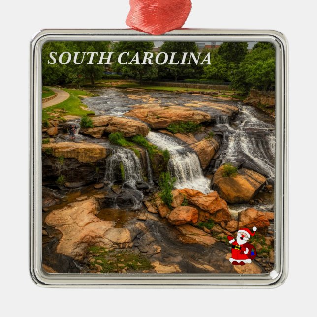 South Carolina Weihnachtsfeier Ornament Aus Metall (Vorne)