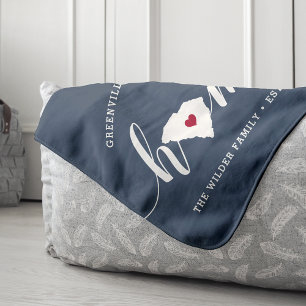 South Carolina Zuhause Staaten Personalisiert Sherpadecke