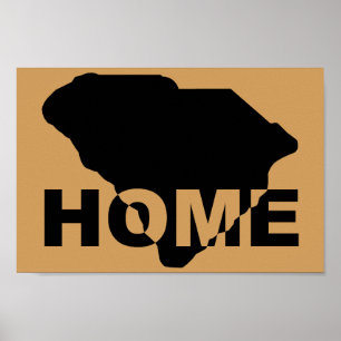 South Carolina Zuhause weg von State Poster Zeiche