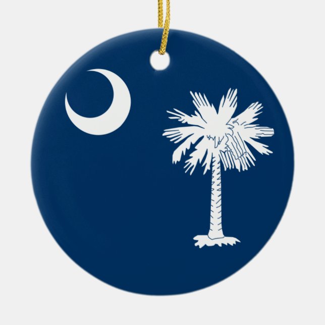 South- Carolinaflagge Keramikornament (Vorne)