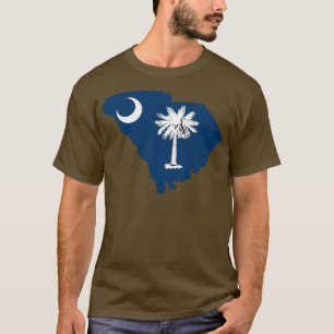 South- Carolinaflaggen-Karte T-Shirt