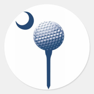 South Carolinapalmetto-Golfball Runder Aufkleber