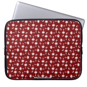 South Carolinapalmetto-Mond-Flaggen-Granat Laptopschutzhülle