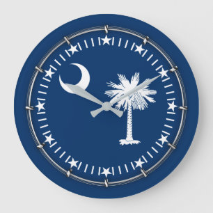 South- CarolinaStaats-Flagge auf a Große Wanduhr
