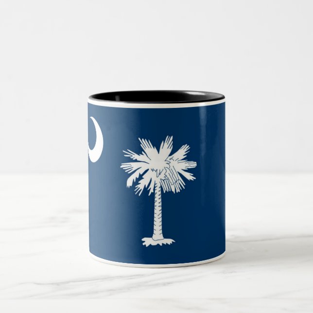 South- CarolinaStaats-Flagge Zwei-Ton Kaffee-Tasse Zweifarbige Tasse (Mittel)