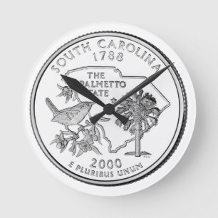 South- CarolinaStaats-Viertel Runde Wanduhr