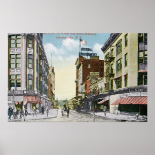 South Center Street View Hotel Mohawk Poster