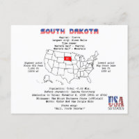 South Dakota American Staat auf einer Karte mit Ei